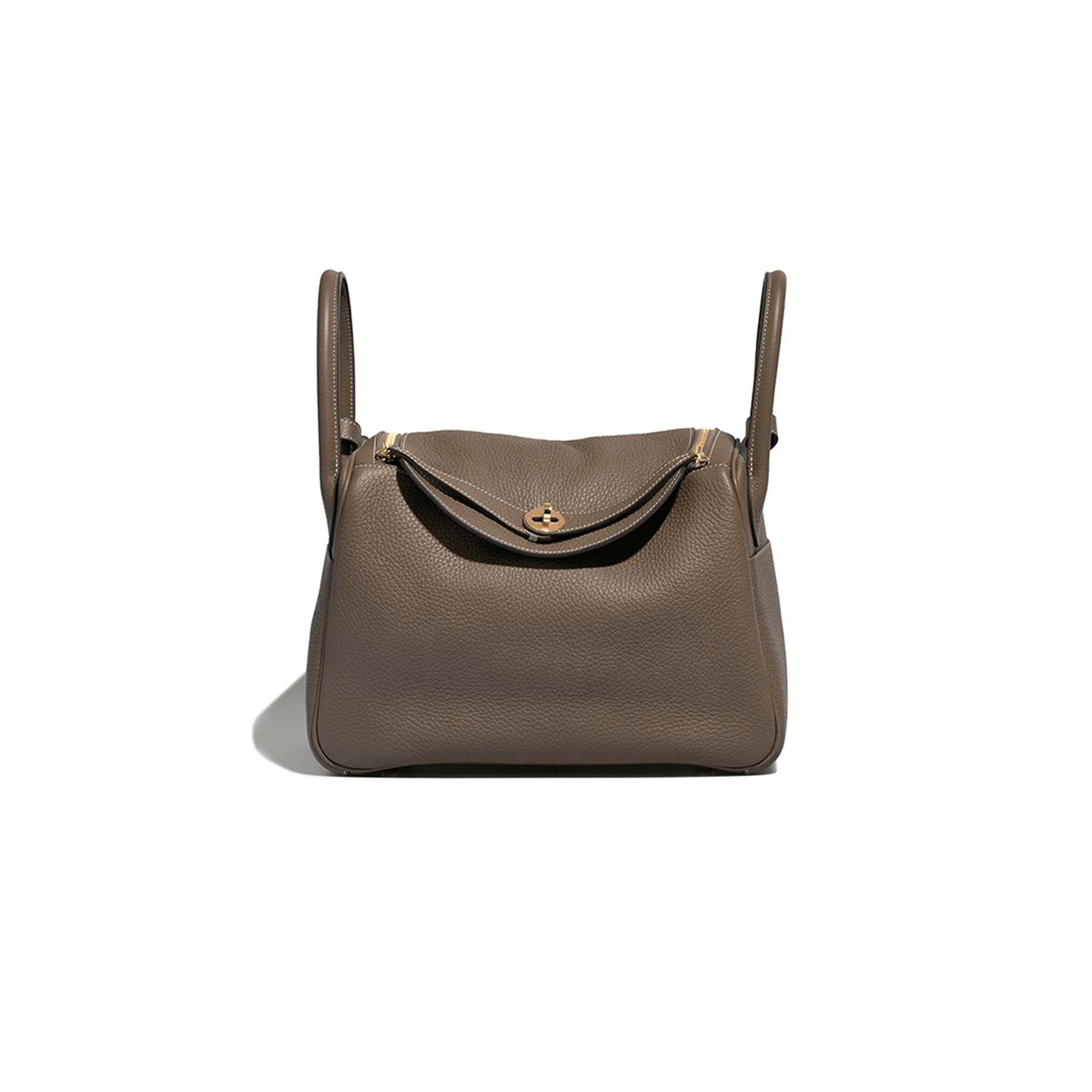 H**mes MASTER LINDY 30 CLEMENCE ETOUPE BAG (30*19*16cm)